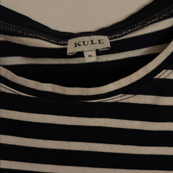 KULE The Modern Navy/Cream Short Sleeve Tee - Picture 8 of 10